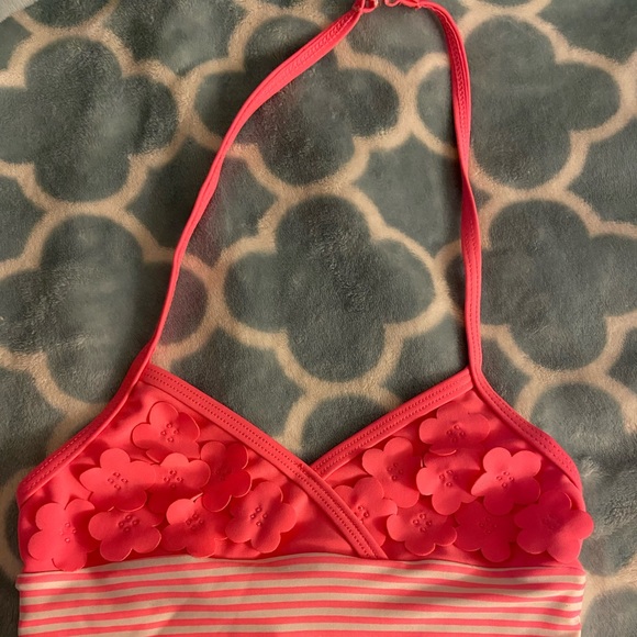 Pink Flower One Piece Swimsuit - Picture 4 of 6